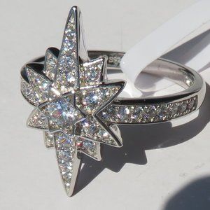 Jeulia Star Sterling Silver Ring Size 7